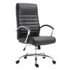 BÜROSTUHL Vallon, Kunstleder Schwarz - Schwarz, Textil/Metall (60/118/68cm) - TPFLiving