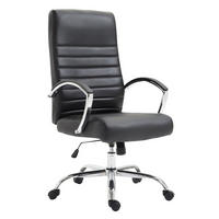 BÜROSTUHL Vallon, Kunstleder Schwarz - Schwarz, Textil/Metall (60/118/68cm) - TPFLiving