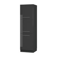 SKŘÍŇKA NA VESTAVĚNOU TROUBU Fame-Line Antracitový vysoký lesk - antracitová/vysoce lesklá černá, kompozitní dřevo (60/206.8/58cm) - Vicco