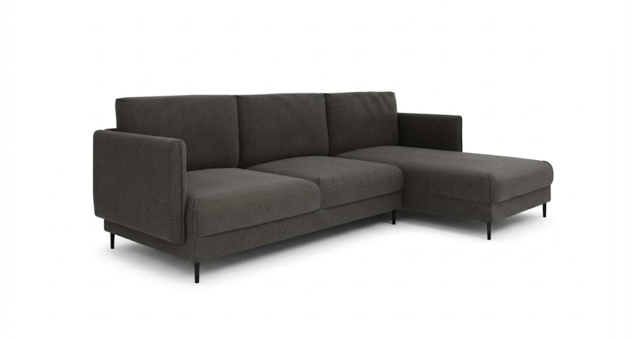 ECKSOFA Helmer In Stoff Baloo - Anthrazit, Holzwerkstoff/Textil (293/164cm) - Fun Möbel