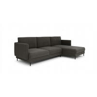 ECKSOFA Helmer In Stoff Baloo - Anthrazit, Holzwerkstoff/Textil (293/164cm) - Fun Möbel