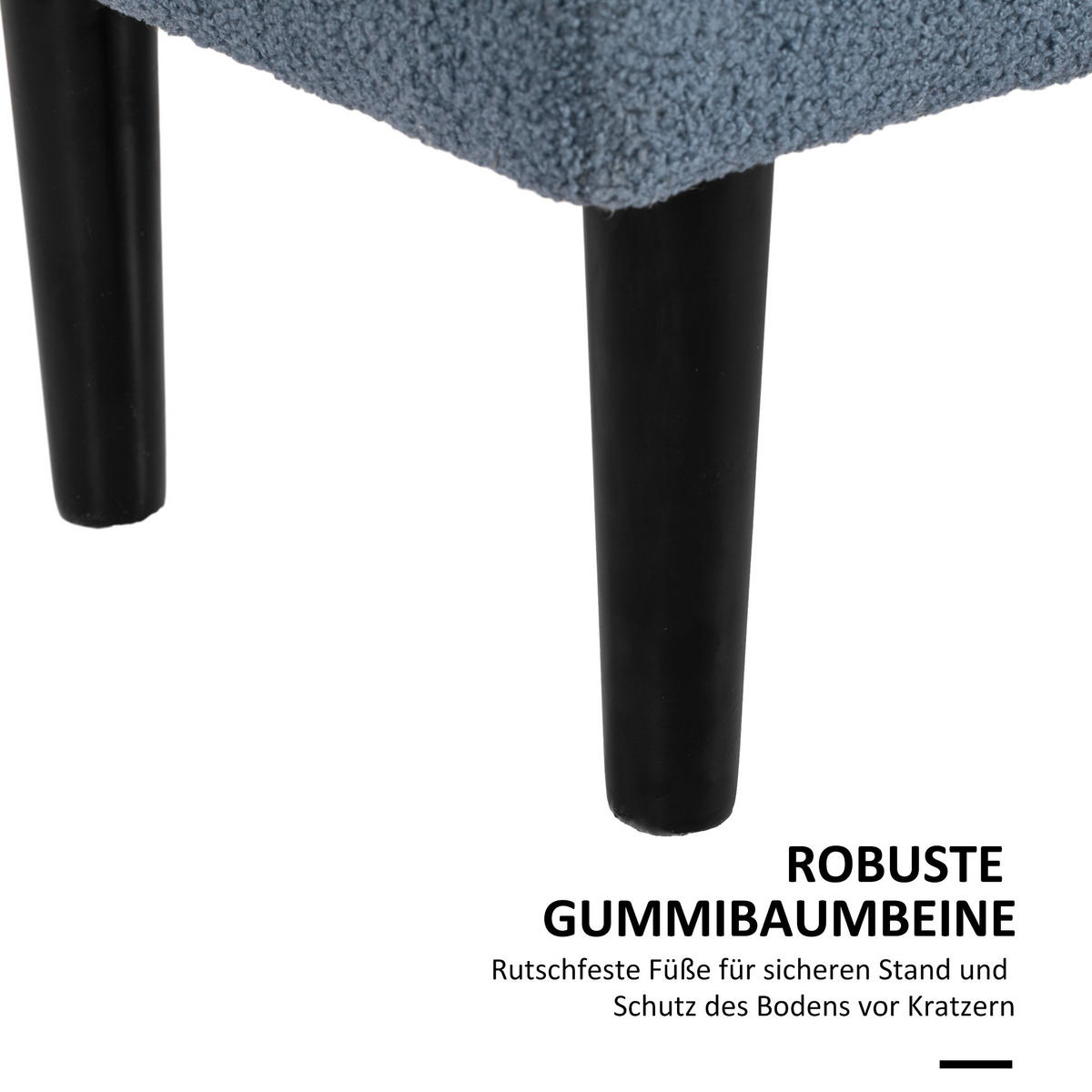SITZBANK mit Stauraum, Bettbank, Polsterbank mit Klappdeckel, Samt, Blau - Blau, Kunststoff (38/45/95cm) - HOMCOM