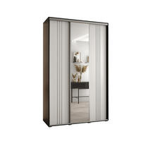 SCHWEBETÜRENSCHRANK 235,2/160/60 3-türig - Silberfarben/Schwarz, Holz/Metall (160/235/60cm) - Abiks Möbel