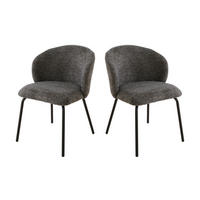 2ER-SET Stühle mit gepolsterter Sitzfläche und Rückenlehne Vesper 57/56/78 cm - Grau, Holzwerkstoff (49/79/56cm) - Calicosy