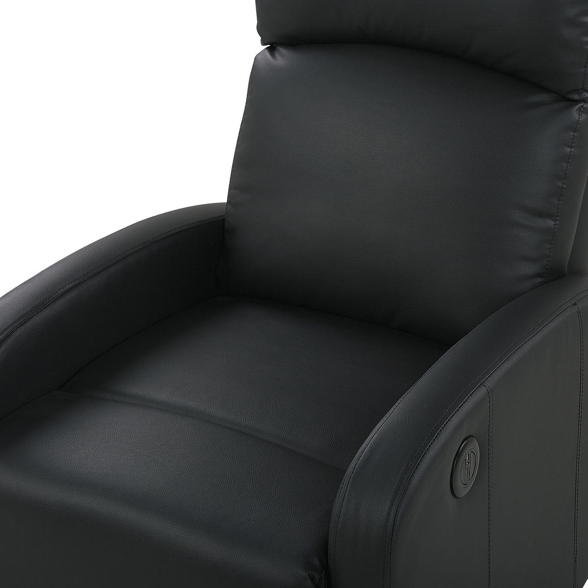 SESSEL Kunstleder Schwarz Virrat - Schwarz, Textil/Metall (65/102/91cm) - Beliani