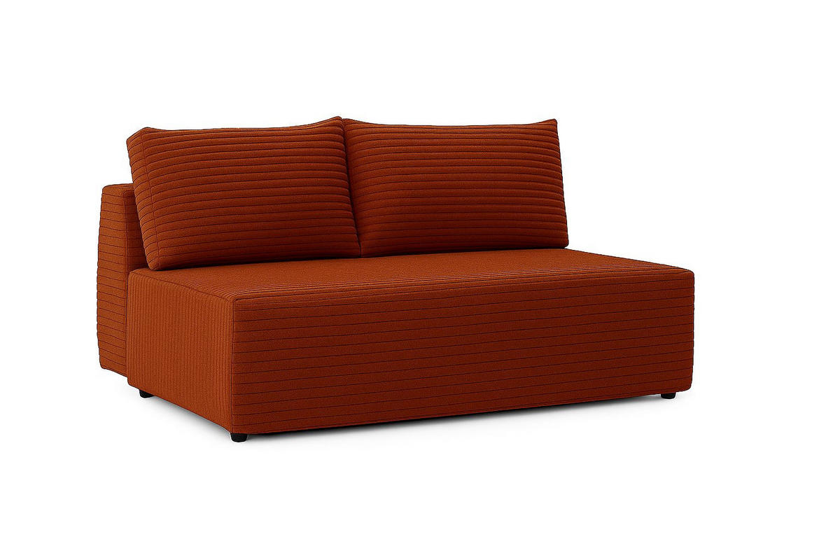 SCHLAFSOFA mit Bettkasten DUO, Stoff Velo, Kupfer - Orange, Holz (198/89/90cm) - Kaiser Möbel