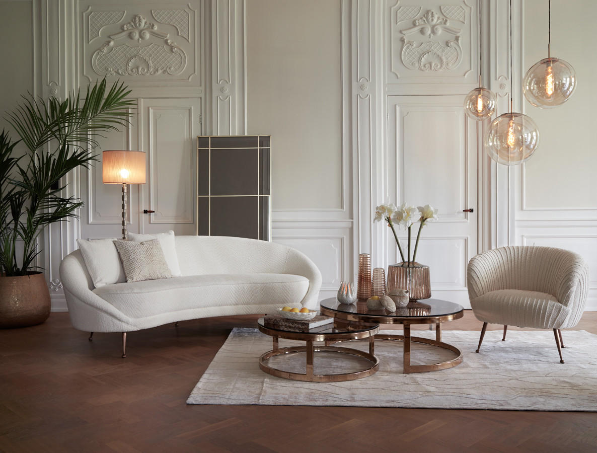 HÄNGELAMPE Medina Gold Ø40/40 cm - Goldfarben, Glas (40/40/40cm) - Light & Living