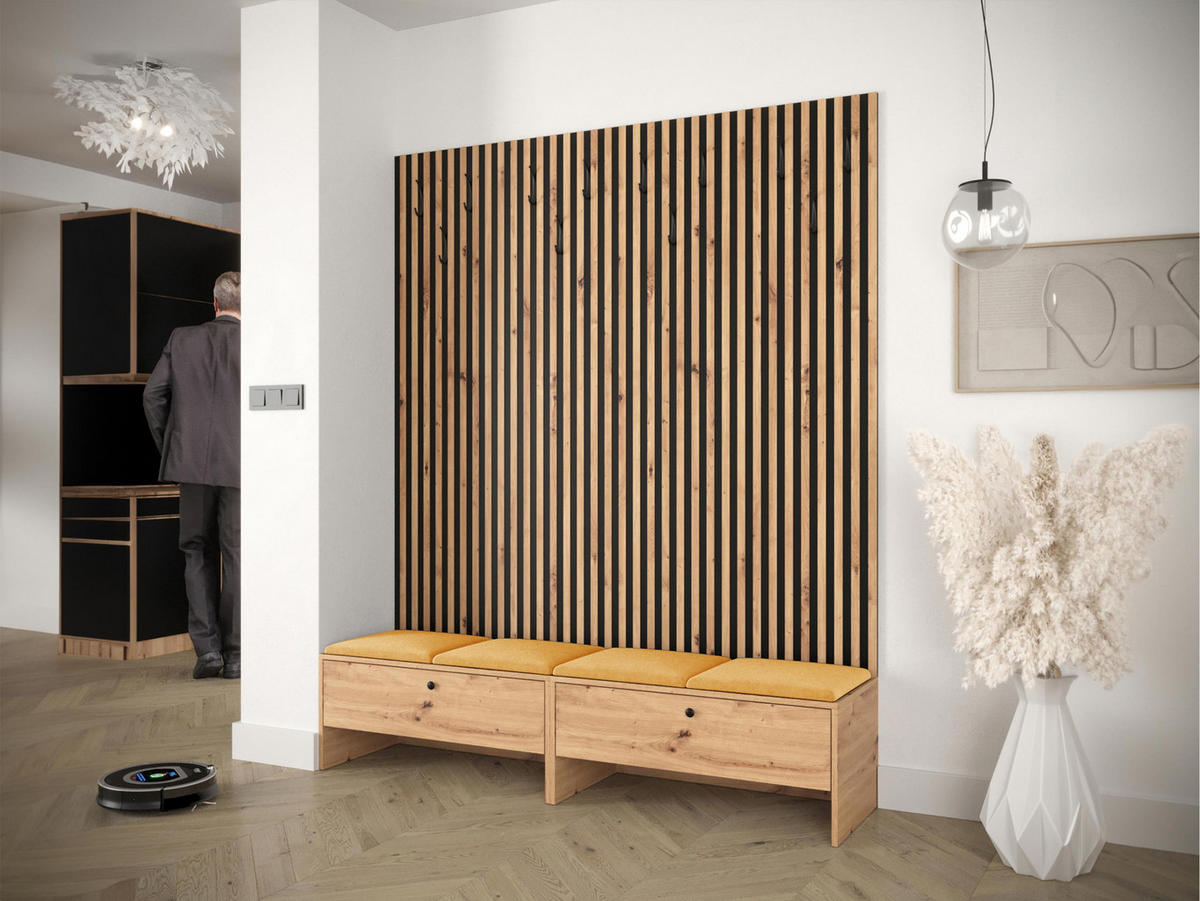 GARDEROBE Balma V - Orange, Holzwerkstoff (170/206/44cm) - MIRJAN24