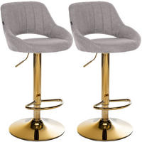 BARHOCKER 2 Stoff Grau - Grau, Textil (47/85/48cm) - CLP