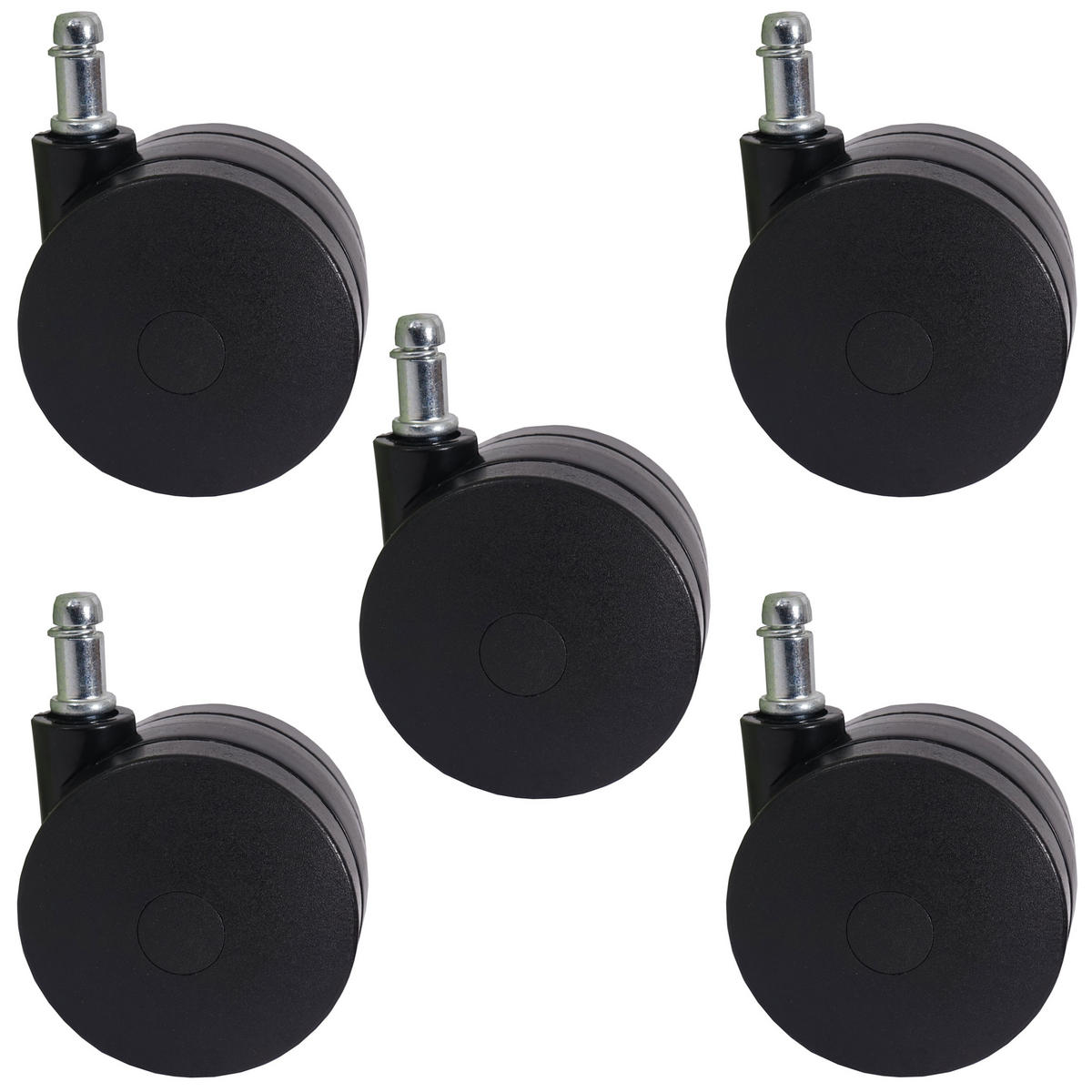 UNIVERSALROLLEN 5ER SET Schwarz, Schwarz - Schwarz, Kunststoff (5/10/7cm) - MCW