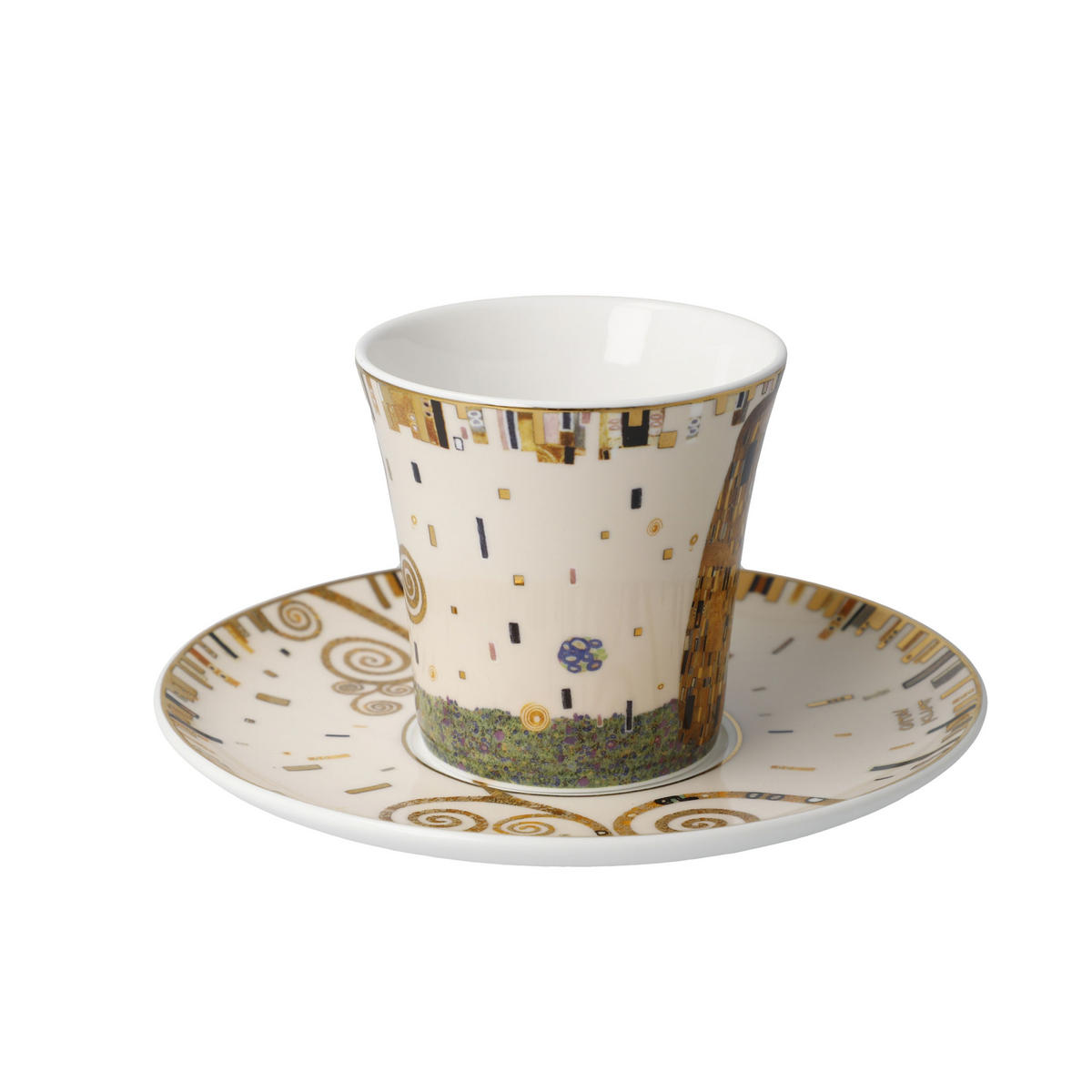 KÜNSTLERTASSE Gustav Klimt - Der Kuss, Fine Bone China, Bunt, 150 ml - Multicolor, Keramik (0.15L) - Goebel