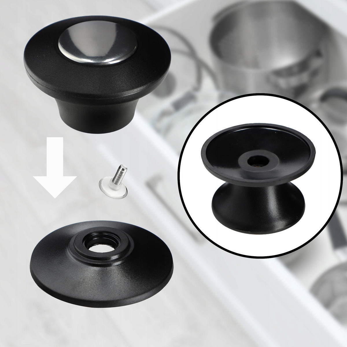 DECKEL mit Griff, 14 cm, 1 Stück - Transparent, Glas/Kunststoff (14cm) - KADAX