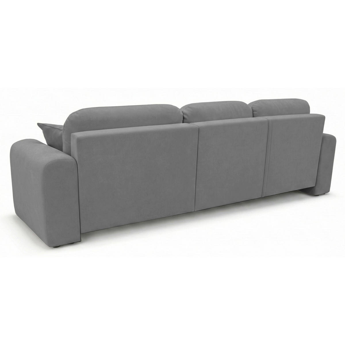 ROHOVÁ SEDAČKA Olido sivý zamat - sivá, textil/plast (245/150cm) - Selsey