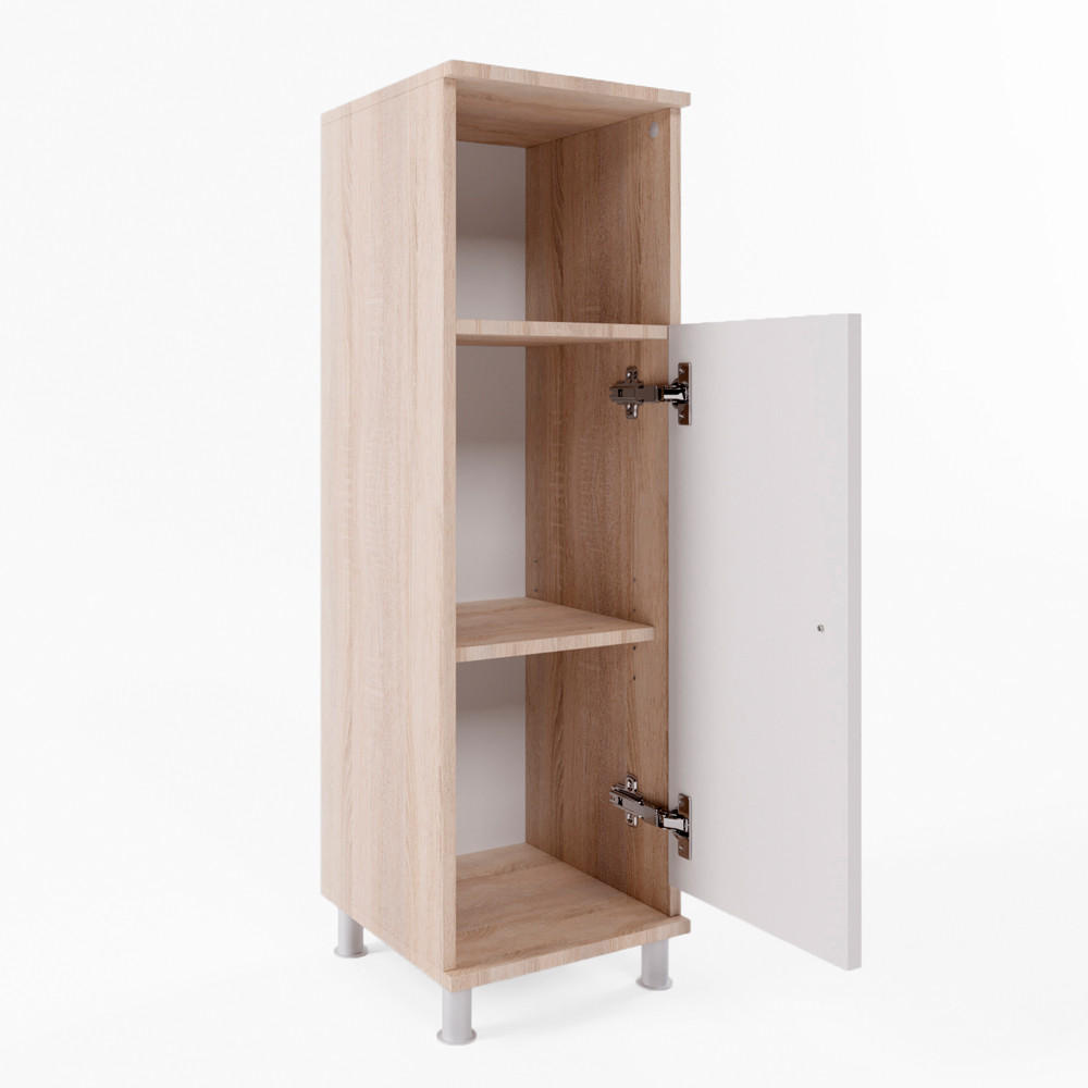 MIDISCHRANK Fynn Sonoma/Weiß 30 x 95 cm - Weiß/Sonoma Eiche, Holzwerkstoff (30/95/30cm) - Vicco