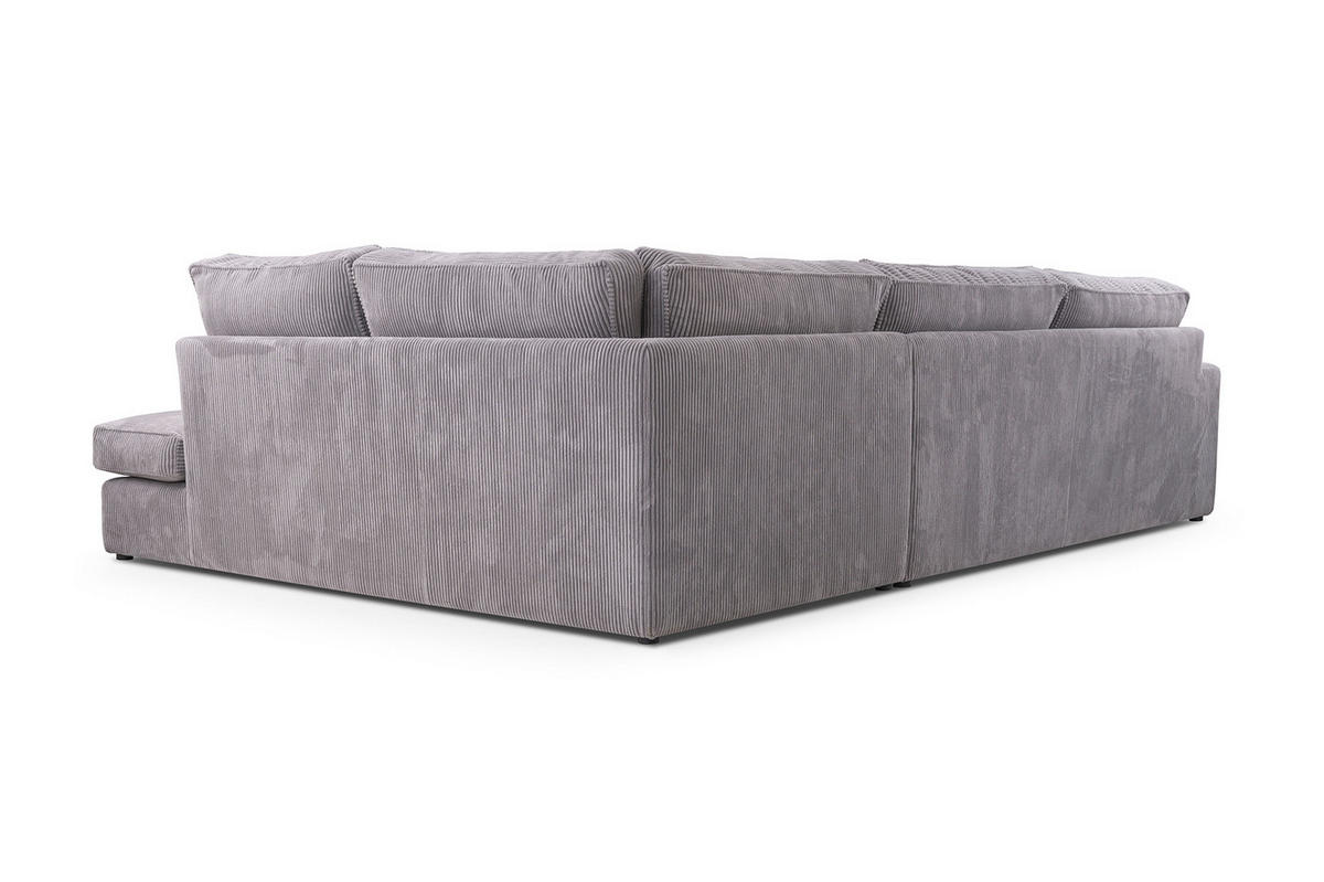 ECKSOFA Comforto MINI CORD 280 x 224 cm Ausrichtung links - Grau, Textil (224/280cm) - AN-Moebel 4u