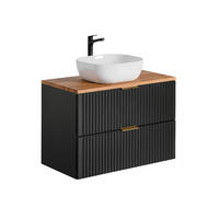 WASCHTISCH 80.6cm Adriel Schwarz - Schwarz, Holzwerkstoff (80.6/59/46cm) - Petits-meubles