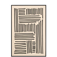 WANDBILD LINE - Beige, Holz (4.3/123cm) - J-Line