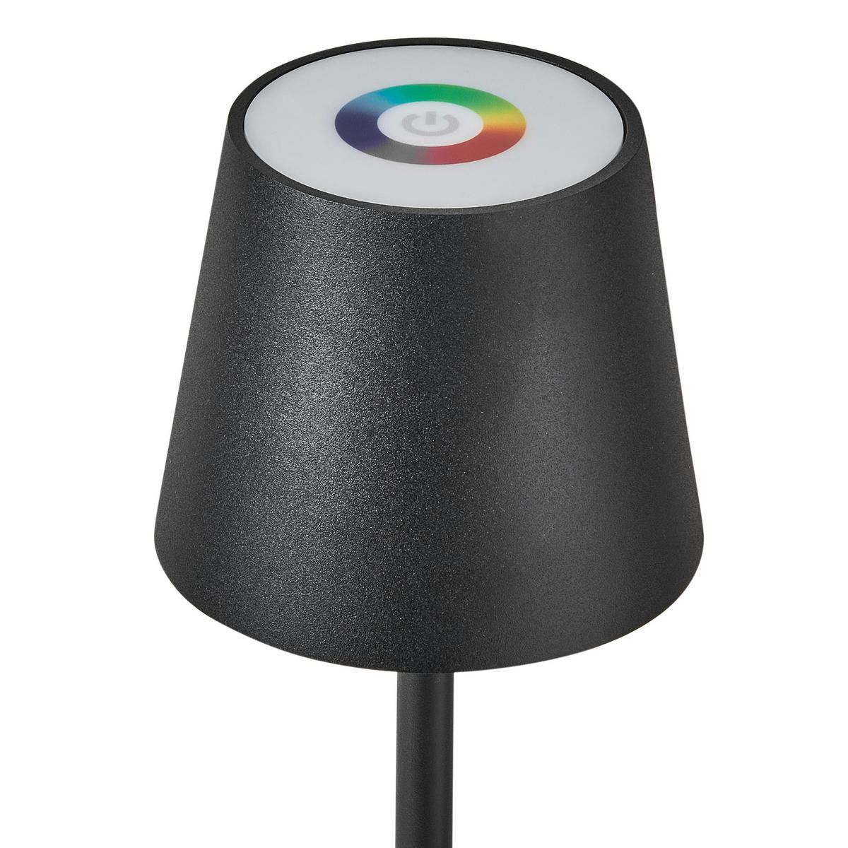 LED-TISCHLEUCHTE Schwarz Valira - Schwarz, Metall (10/10/37cm) - Beliani