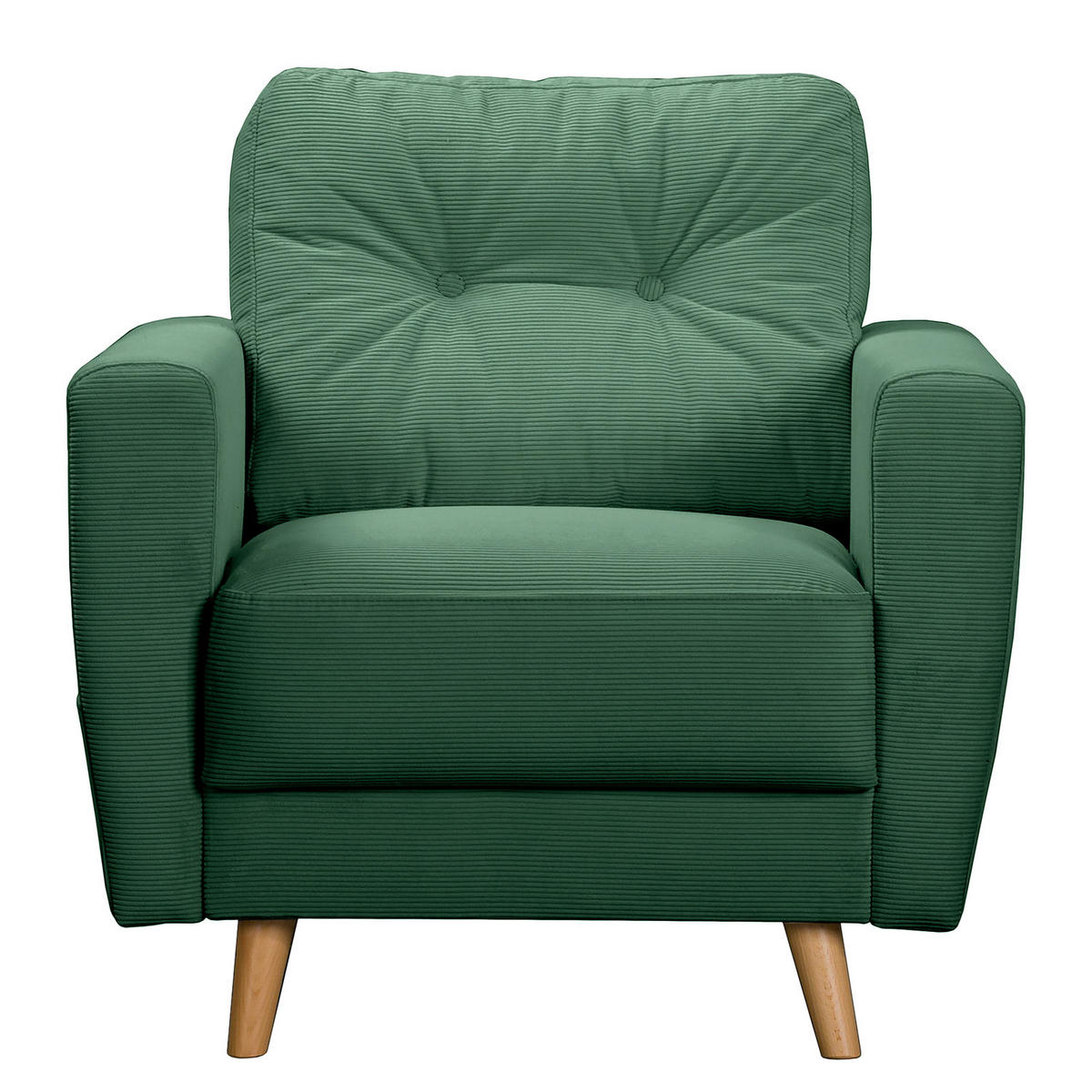 SESSEL - Waldgrün/Braun, Holz/Textil (80/90/87cm) - home24