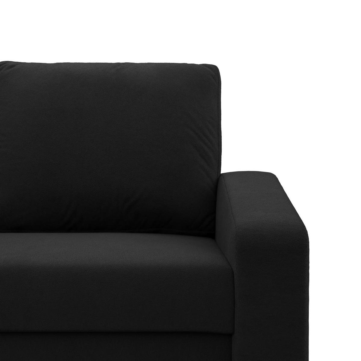 SOFA 3-SITZER MIT SCHLAFFUNKTION NEO, Schwarz - Schwarz, Textil (220/85/92cm) - Mebligo