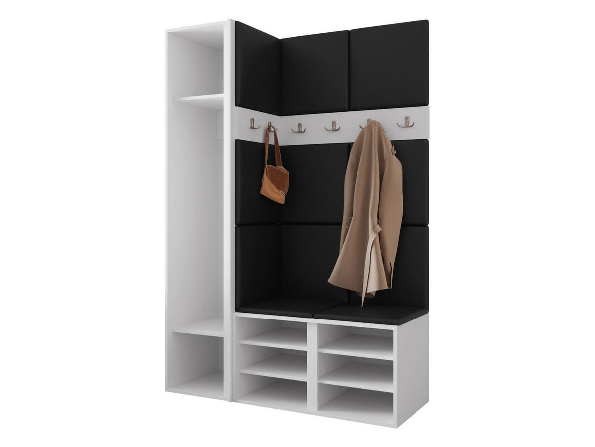 GARDEROBEN-SET Orion X - Nussbaumfarben/Braun, Holzwerkstoff/Kunststoff (124/186/46cm) - MIRJAN24