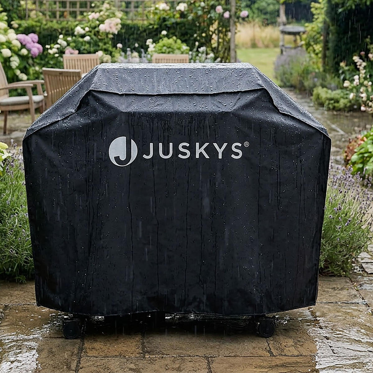 GASGRILL Tennessee Schwarz 6+1 - Schwarz, Metall (145/117/55cm) - Juskys