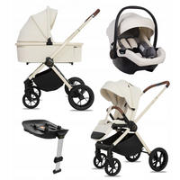 KINDERWAGEN Boldo 4in1 Olive Babywanne, Reisebuggy, Autositz, Isofix Basis - Schwarz/Weiß, Textil/Metall (58/98cm) - BabyLux