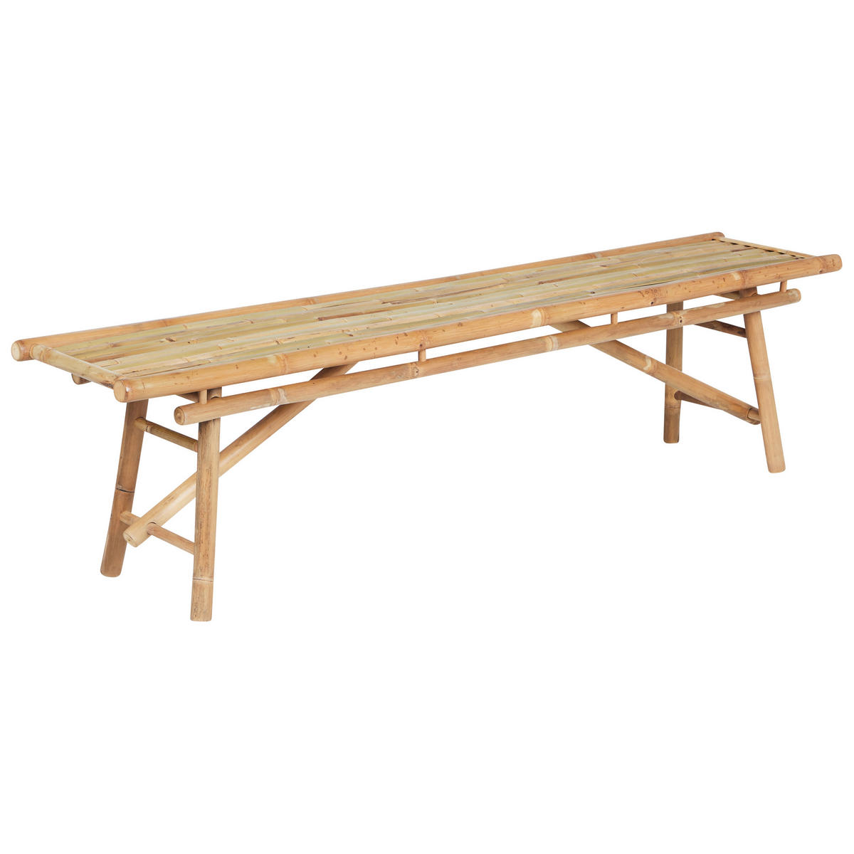 GARTENMÖBEL SET 4-Sitzer Bambusholz hellbraun Tindari - Hellbraun, Holz - Beliani