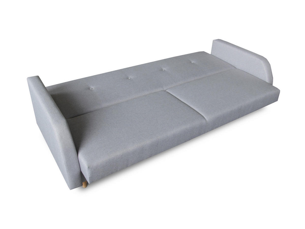 SCHLAFSOFA Kelso - Beige/Grau, Holz/Textil (215/89/89cm)