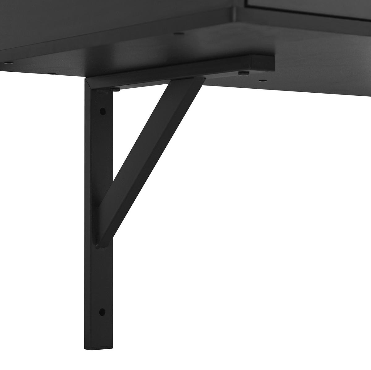 SCHMINKTISCH in Schwarz Frisiertisch mit Spiegel, Steckdosen, 3 Schubladen, Tablet-Halter, B100/T45/H105cm - Schwarz, Holzwerkstoff/Metall (100/105/45cm) - STILVORA