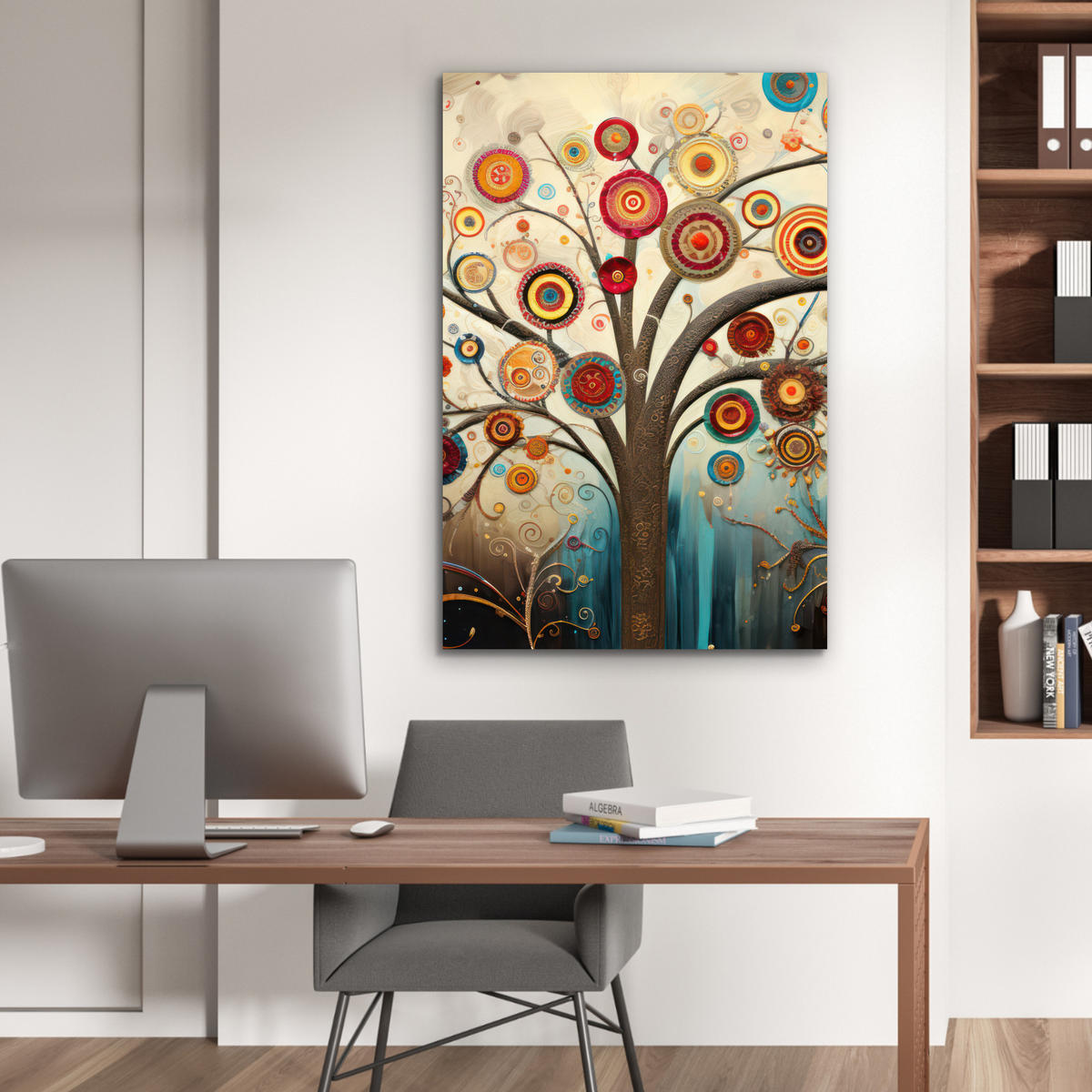 METALLBILD Baum - Baum des Lebens - Farbe 60x90 cm - Braun, Metall (60/90cm) - MuchoWow