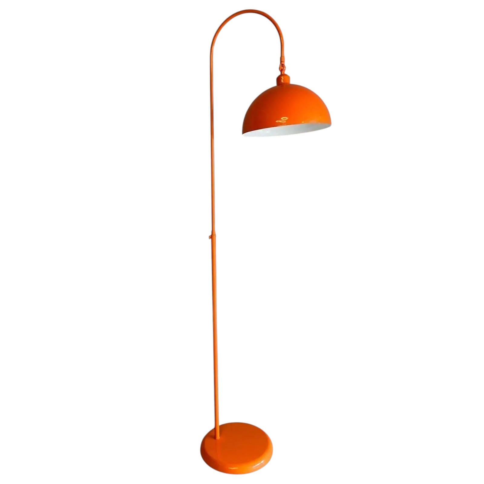 STEHLAMPE Gorkiede E27, verstellbarer Lampenschirm aus Metall - Orange, Metall (37/37/170cm) - Bamyum