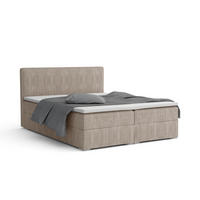 BOXBETT LON IV 180/200 in Cord Beige H4 - Beige, Holz/Holzwerkstoff (180/200cm) - Deine Möbel 24