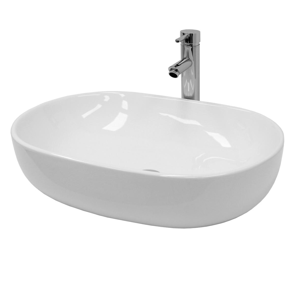 WASCHBECKEN - Weiß, Keramik (42/14.5/60cm) - LuxeBath