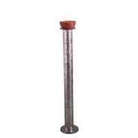 KERZENLEUCHTER ETERNAL 100 cm, Metall antik-silber - Silberfarben, Metall (15/100/15cm) - DESIGN DELIGHTS