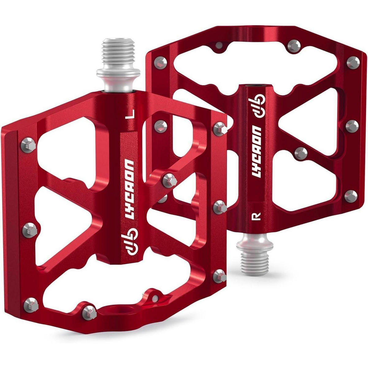 FAHRRADPEDALE Aluminium Rot - Rot, Metall (9.7/1.8/10.4cm)