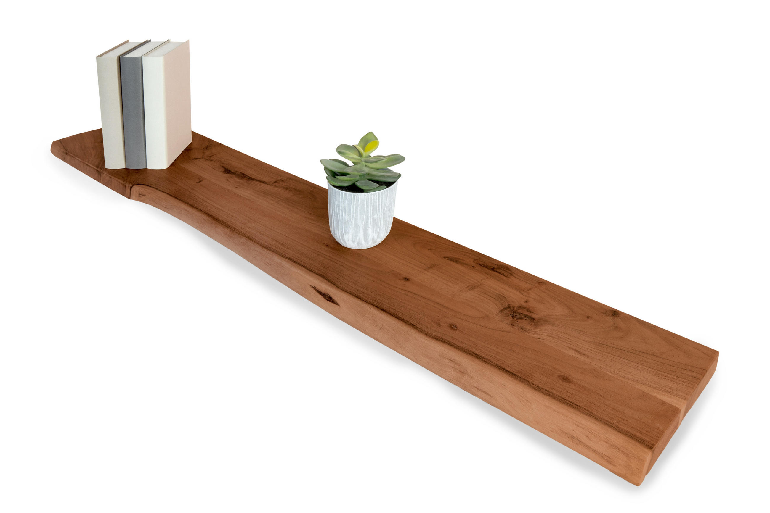 WANDREGAL AMANDA - Braun/Akaziefarben, Holz (110/3/20cm) - SAM