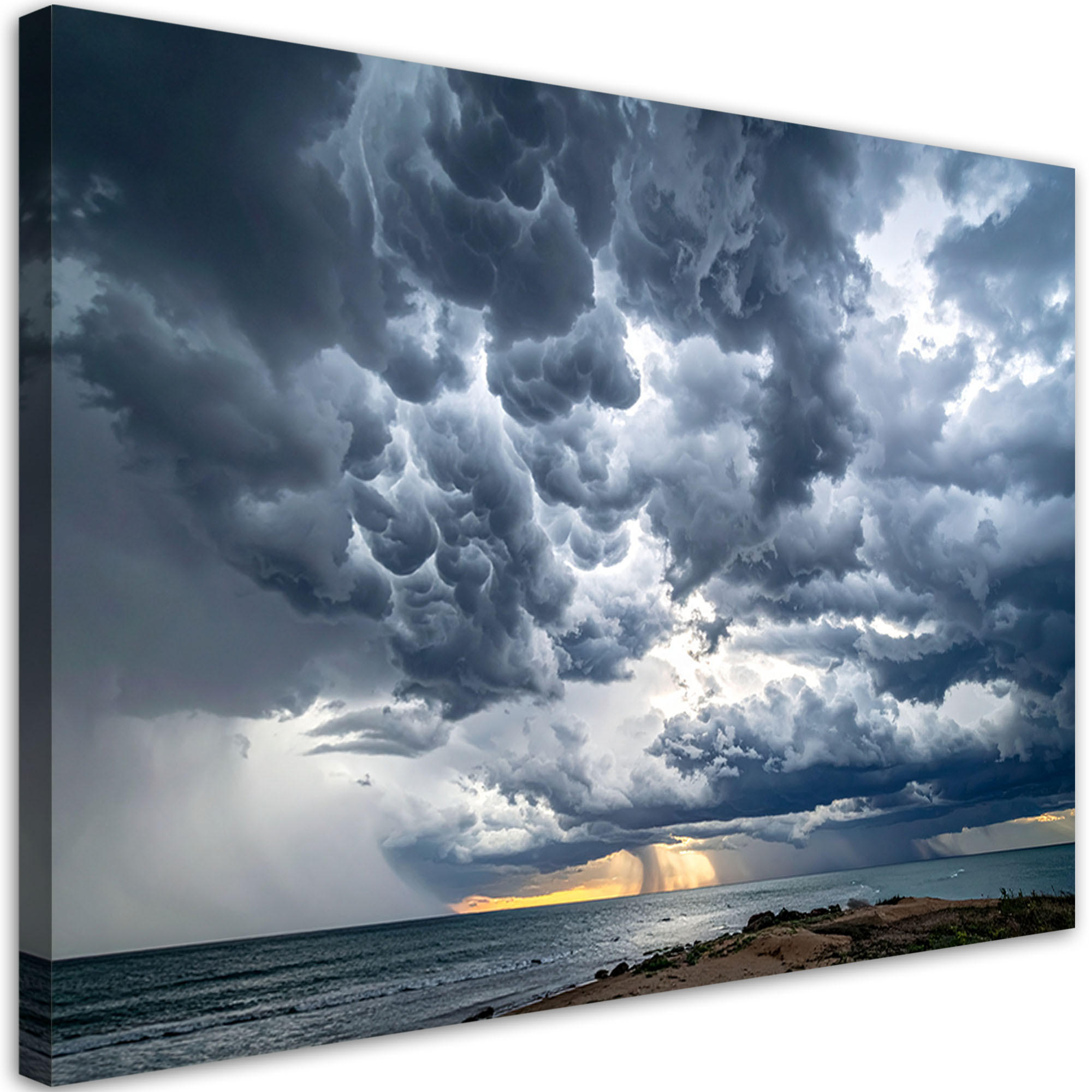 Feeby Leinwandbild Blau 120x80 cm