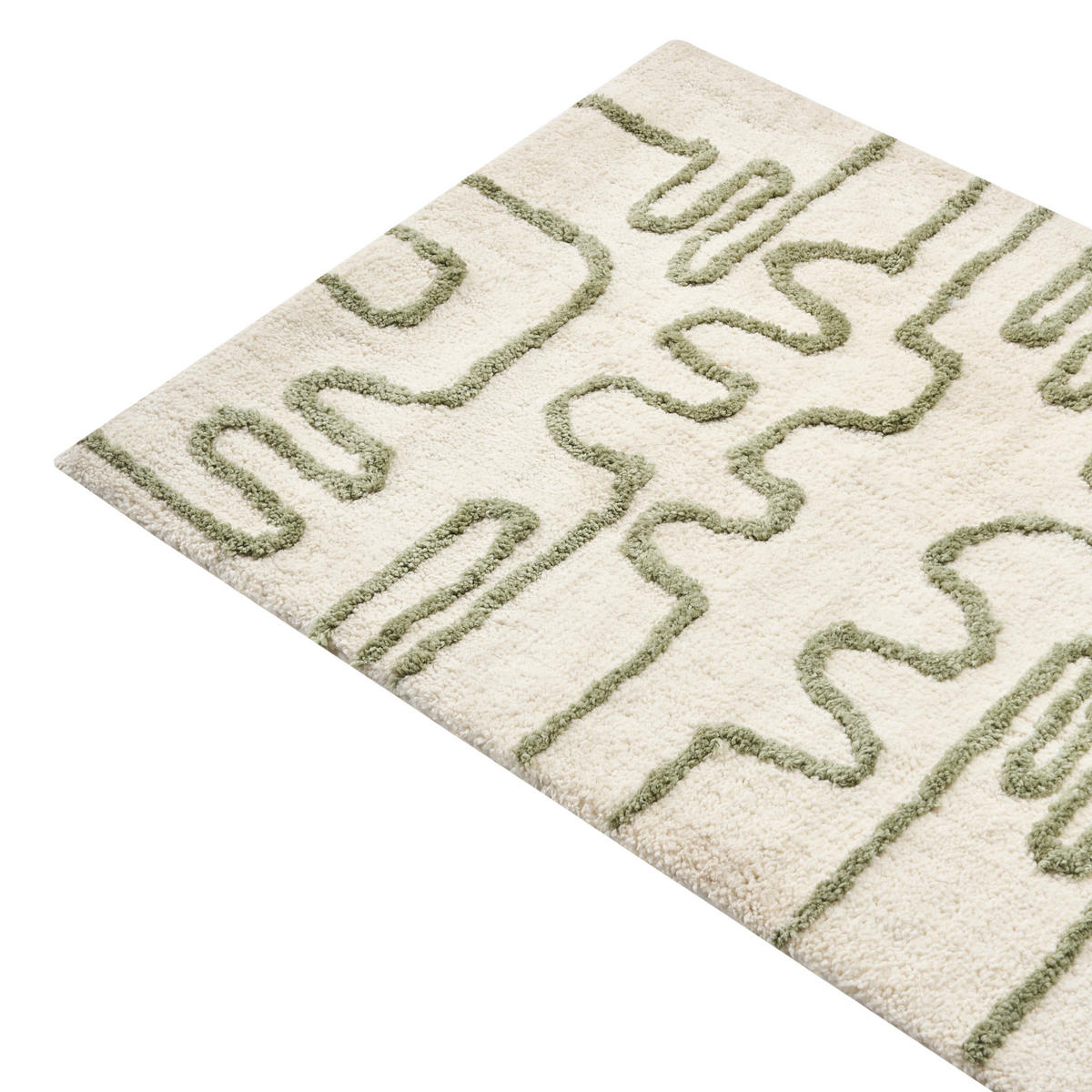 KOUPELNOVÁ PŘEDLOŽKA Béžová 60/90 cm Daharl - olivově zelená/zelená barva, textil (60/90cm) - Beliani