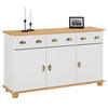 APOTHEKERKOMMODE COLMAR - Weiß/Braun, Holz (134/80/39cm) - IDIMEX
