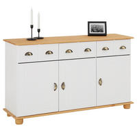 APOTHEKERKOMMODE COLMAR - Weiß/Braun, Holz (134/80/39cm) - IDIMEX