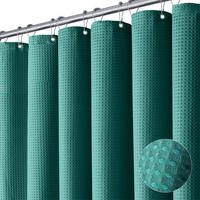 DUSCHVORHANG 180 cm x 180 cm Seegrasgrün - Waldgrün, Textil (180/180cm) - Vallsero