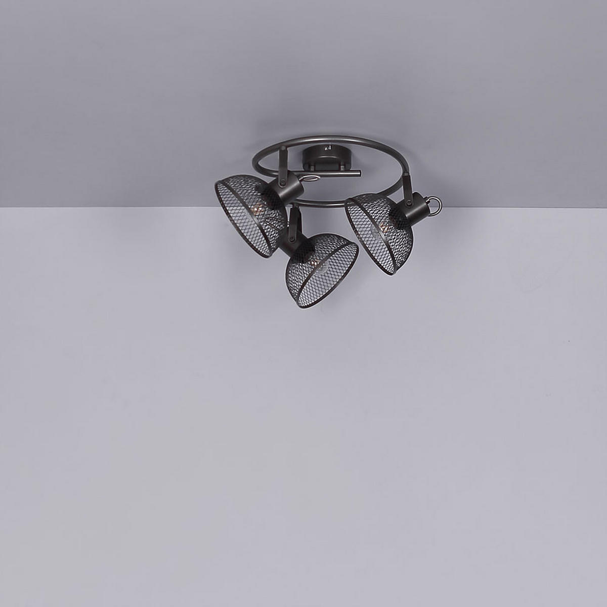 DECKENLEUCHTE MONIGA Metall Chrom Dunkel - Grau, Metall (30/30/20.6cm)