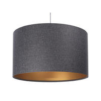 HÄNGELEUCHTE Grau 60/35 cm - Goldfarben/Grau, Kunststoff (35/1/35cm) - ONZENO