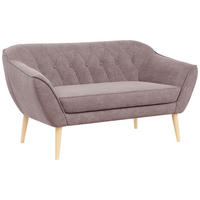 SOFA Pirs 2 Sitzer Strukture Rosa - Rosa/Braun, Holz/Textil (140/75/74cm) - MKS