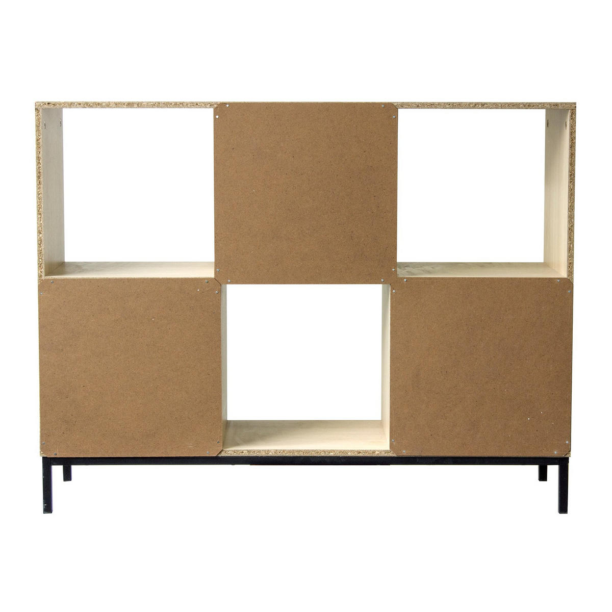 REGAL mit 6 Fächern und metallbeinen - Apfelbaumfarben, Holzwerkstoff (29.8/72.6/93.5cm) - Calicosy