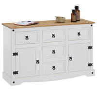 SIDEBOARD CAMPO - Weiß/Braun, Holz (125/76/40cm) - CARO-Möbel