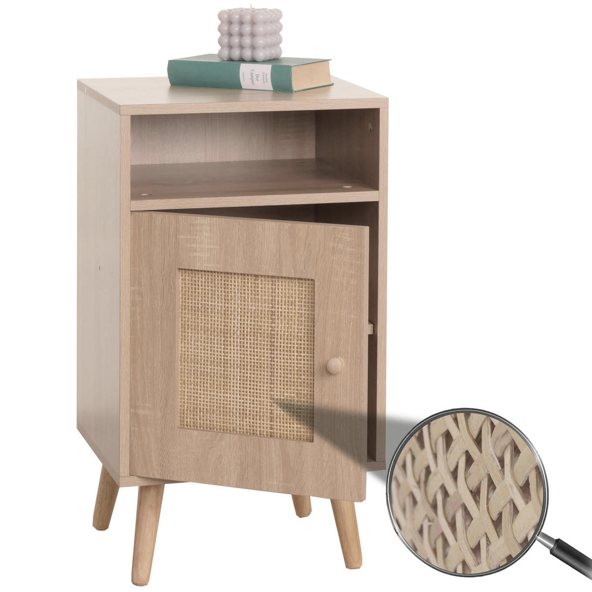 NACHTTISCH rechteckig Braun - Braun, Holz (40/71/41cm) - MCW