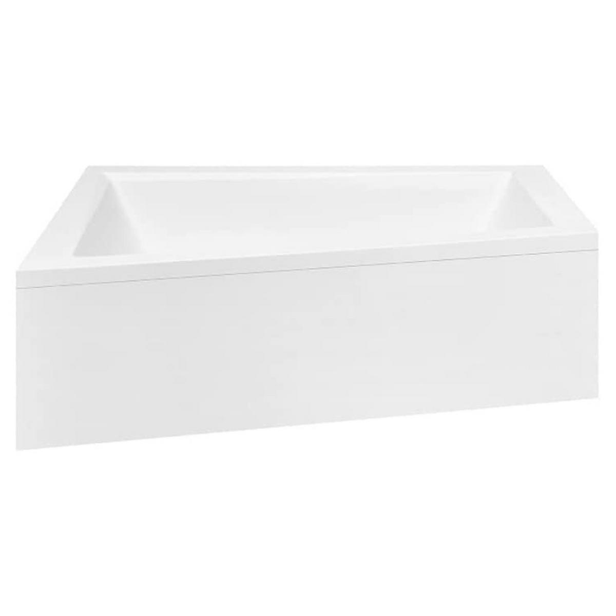 BADEWANNE Eckwanne INTIMA 180/125 Links mit Schürze Ablauf Füße - Weiß, Kunststoff (125/55.5/180cm) - bad land