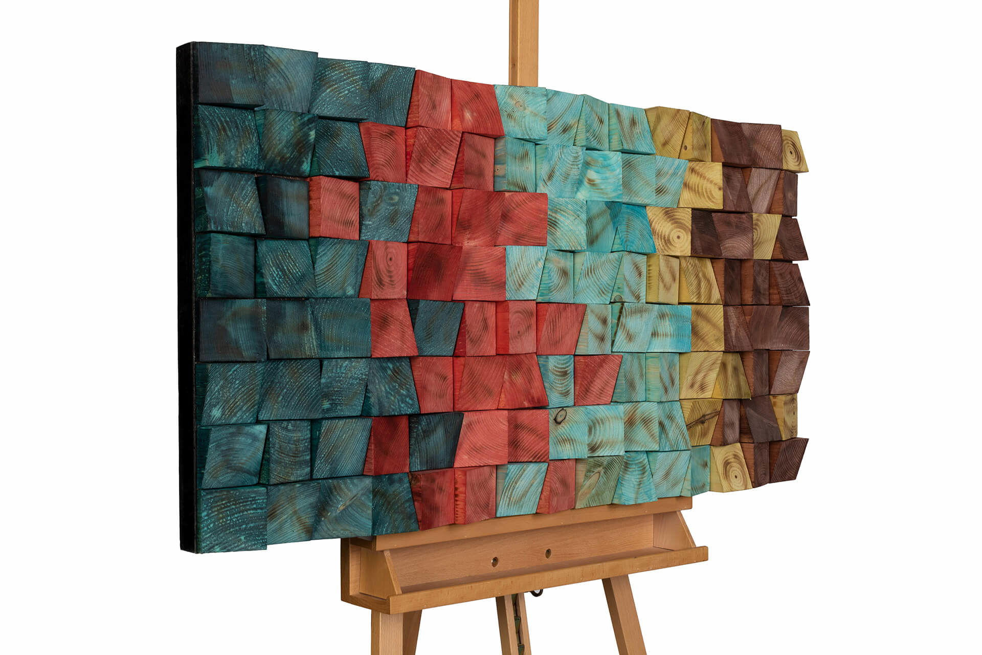 HOLZBILD Bunt 102/55 cm - Multicolor, Holz (6.5/55cm) - KUNSTLOFT